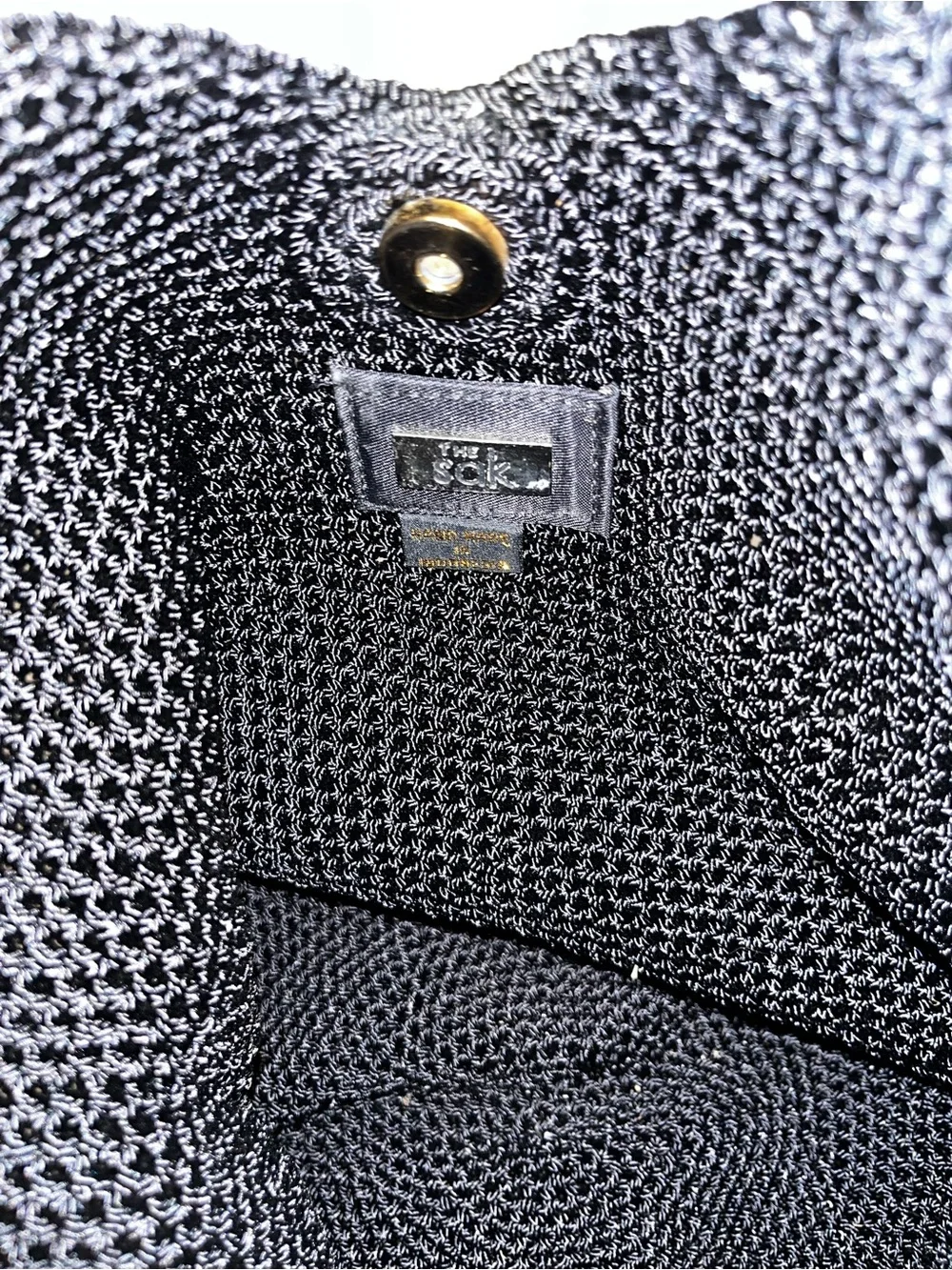 The Sak Black Knit Shoulder Bag